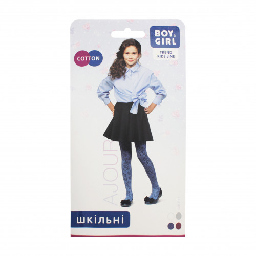 Колготи дитячі Boy&Girl Ajour 140-146 grey