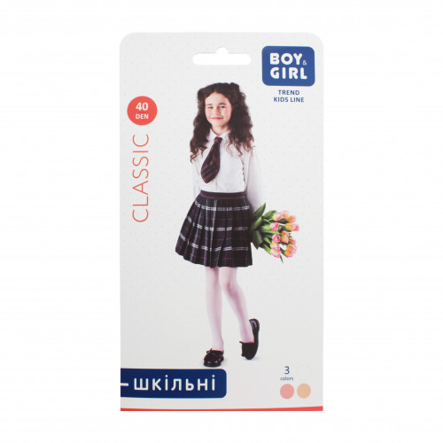 Колготи дитячі Boy&Girl Classic 40den 116-122 white