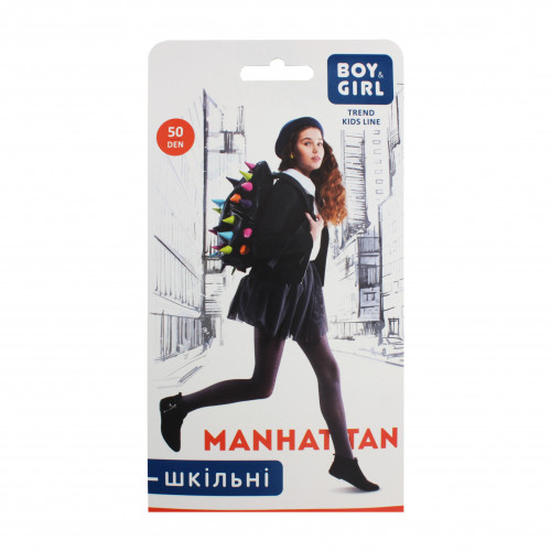 Колготи дитячі Boy&Girl Manhattan 50den 158-164 grey