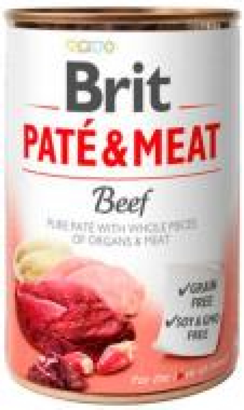 Консерва Brit Care Pate & Meat з яловичиною, 400г, для собак