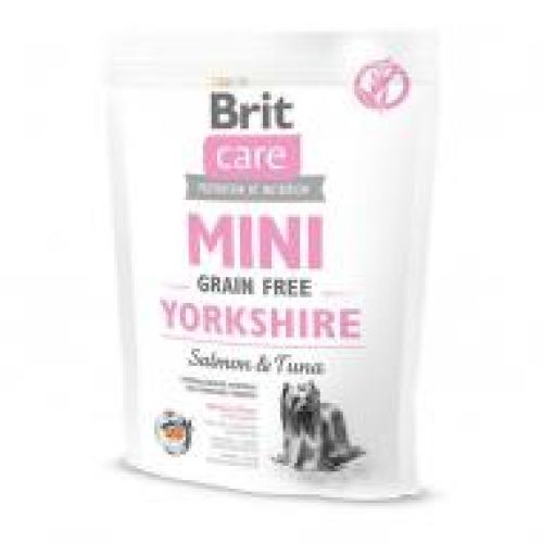 Корм Brit Care Mini Grain Free для собак йоркшир-терєр з лососем та тунцем, 400г, 170780