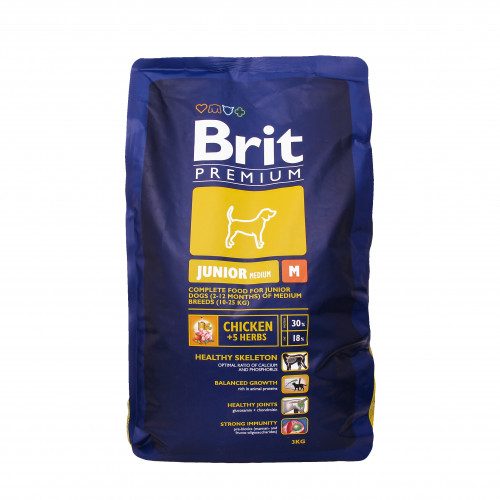 Корм сухий для цуценят середніх порід Premium Brit м/у 3кг