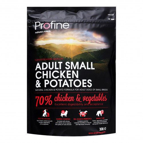 Корм сухий для собак дрібних порід Chicken&Potato Adult Small Profine д/п 300г