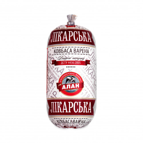 Ковбаса варена Лікарська Алан м/у 400г