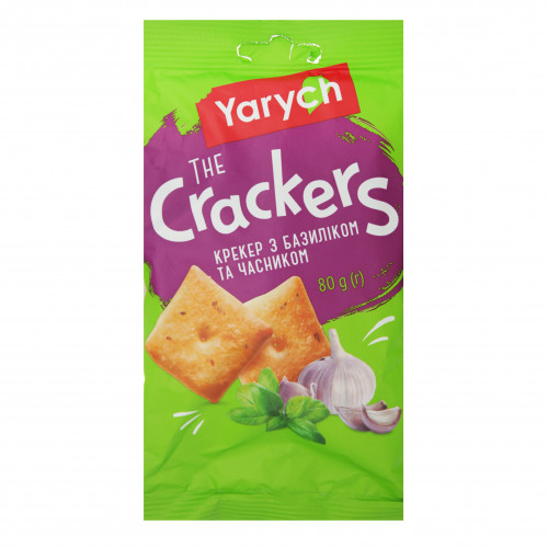 Крекер з базиліком та часником The Crackers Yarych м/у 80г