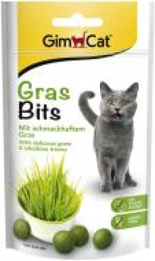 Ласощі д/котів GimCat GrasBits з травою вітамініз, 40г