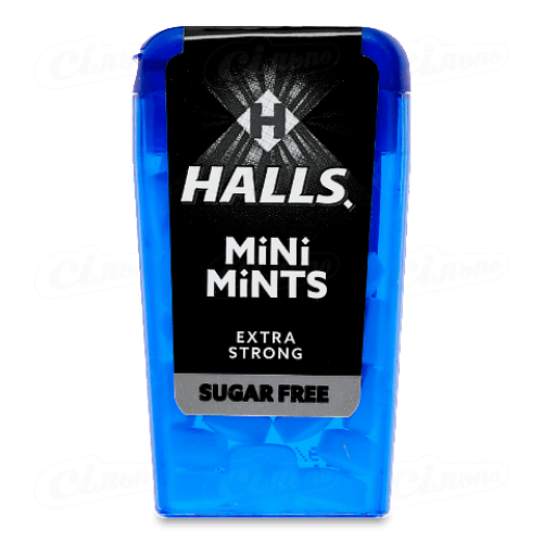 Льодяники Halls Mini Mints зі смаком м'яти та ментолу, 12,5г