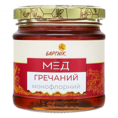 Мед монофлорний Гречаний Бартнік с/б 250г