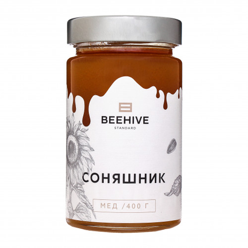 Мед натуральний соняшниковий Beehive с/б 400г