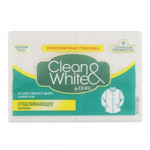 Мило господарське Duru Clean & White Відбілююче 4шт*120г