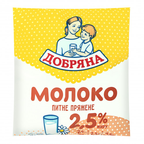 Молоко 2.5% пряжене Добряна м/у 450г