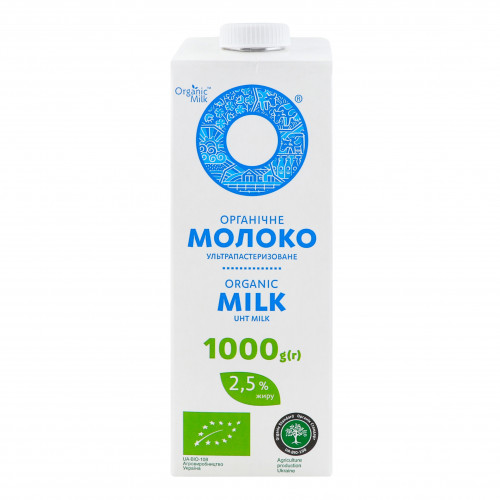 Молоко 2.5% ультрапастеризоване Organic Milk т/п 1000г