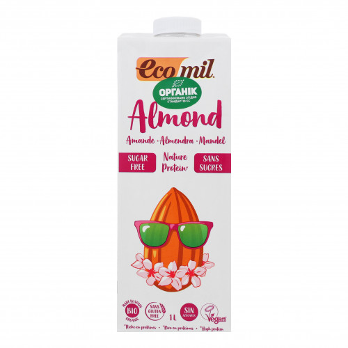 Молоко органічне Ecomil Almond з мигдалю б/цукру 1л х6