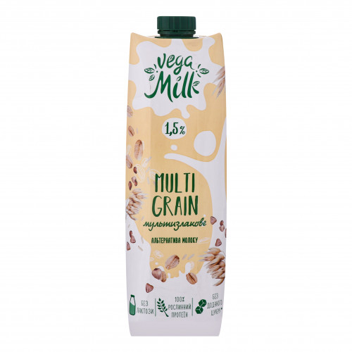 Напій мультизлаковий 1.5% ультрапастеризований Multi Grain Vega Milk т/п 950мл