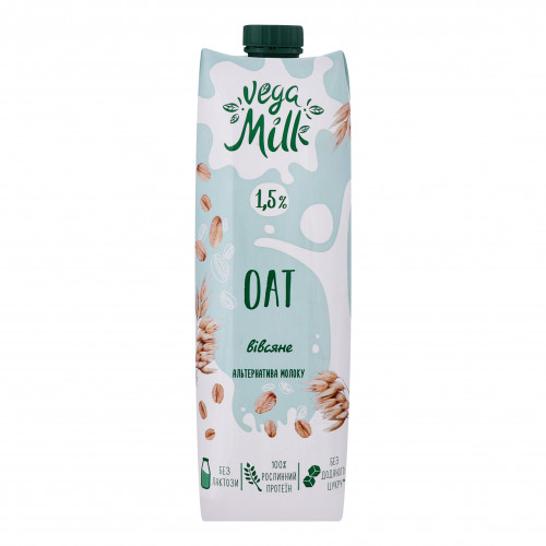 Напій вівсяний 1.5% ультрапастеризований Oat Vega Milk т/п 950мл