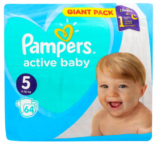 Підгузки Pampers Active Baby розмір 5 11-16кг 64шт