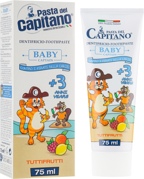 Паста Pasta Del Capitano Baby 3+ Туті-фруті дит А*, 75мл