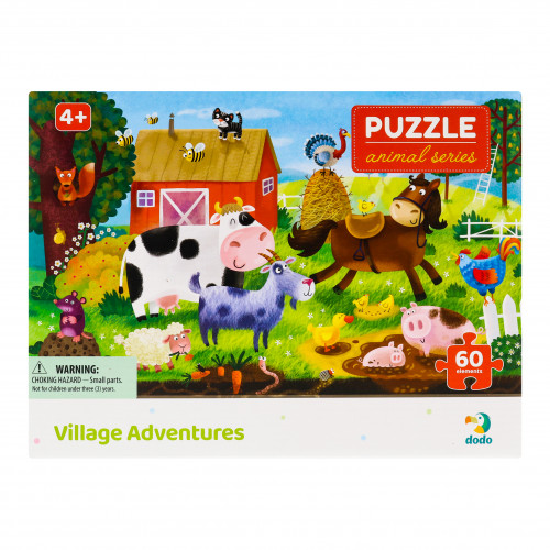 Пазл для дітей від 4років 32х23см №300377 Village Adventures Animal series Dodo 60ел