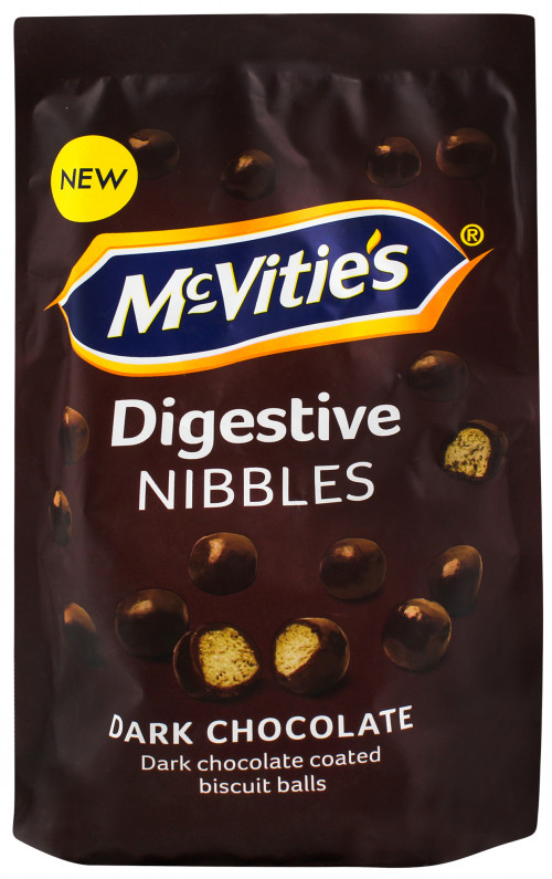 Печенье-драже с темным шоколадом Nibbles Digestive McVitie's м/у 120г