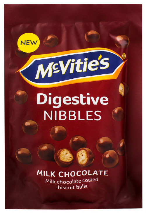 Печиво-драже з молочним шоколадом Nibbles Digestive McVitie's м/у 120г