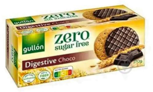 Печиво GULLON без цукру ZERO Digestive Choco, 270г, 15шт/ящ