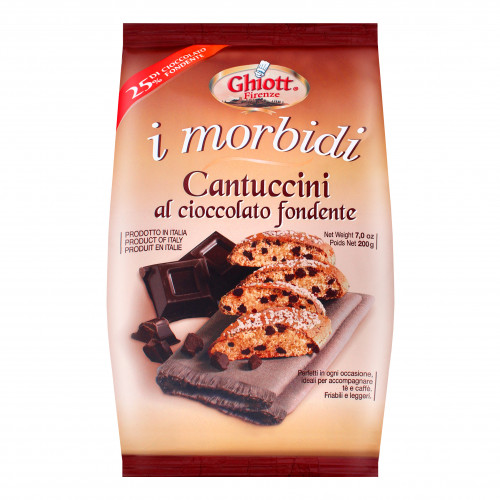 Печиво мигдалеве Cantuccini з шматочками шоколаду Ghiott м/у 200г