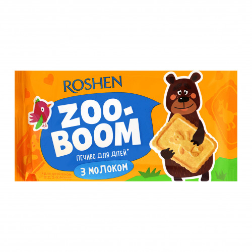 Печиво Roshen Zoo-Boom з молоком для дітей 68г х24