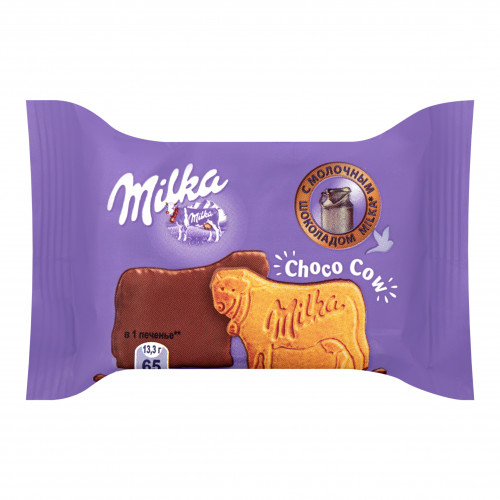 Печиво вкрите молочним шоколадом Choco cow Milka м/у 40г