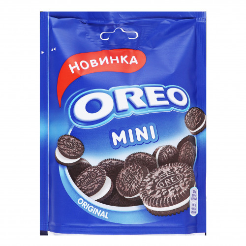 Печиво з какао і начинкою ванільного смаку Mini Oreo д/п 100г