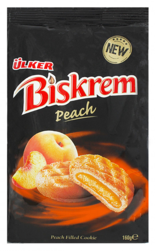 Печиво з персиковою начинкою Peach Biskrem Ulker м/у 160г