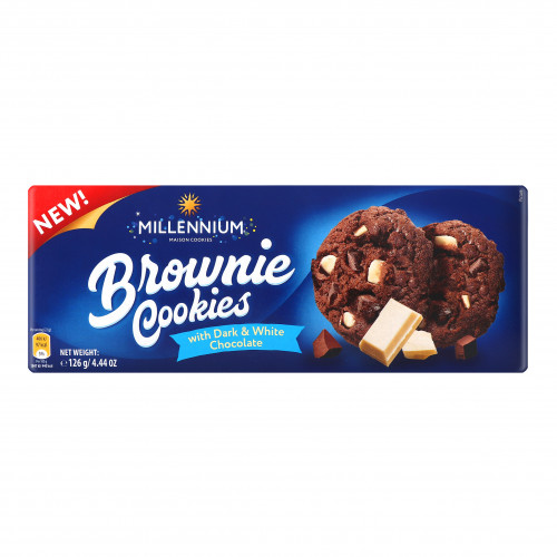 Печиво з темним та білим шоколадом Brownie Cookies Millennium к/у 126г