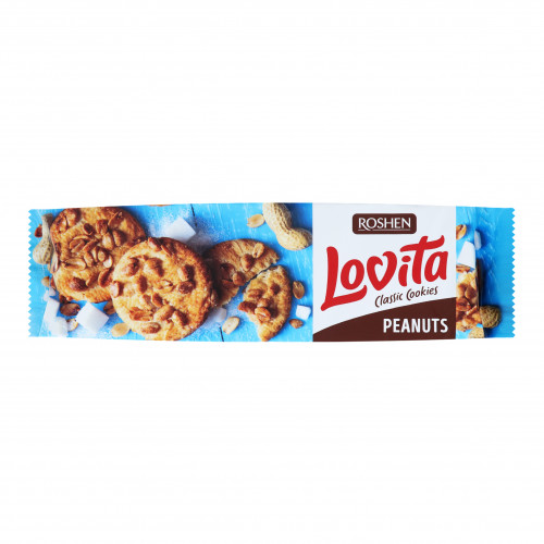 Печиво здобне з арахісом Lovita Classic Cookies Roshen м/у 150г