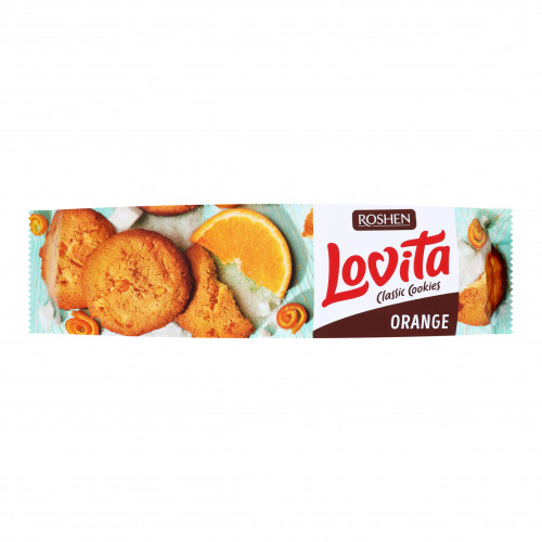 Печиво здобне з цедрою апельсина Lovita Classic Cookies Roshen м/у 150г