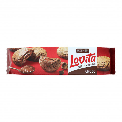 Печиво здобне з какао Lovita Soft Cream Cookies Roshen м/у 170г