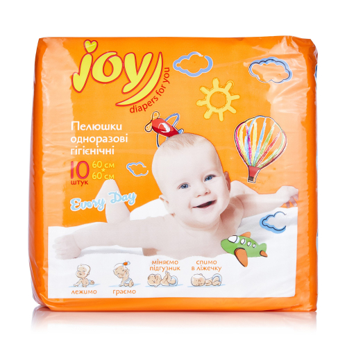 Пелюшки дитячі Joy Every Day одноразові, 60*60 см, 10 шт