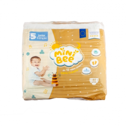 Підгузки дитячі 40 шт MiniBee Junior 11-25 кг м/уп