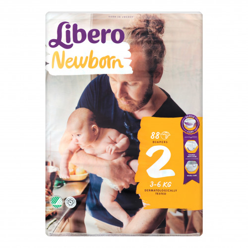 Підгузки для дітей 3-6кг Newborn 2 Libero 88шт