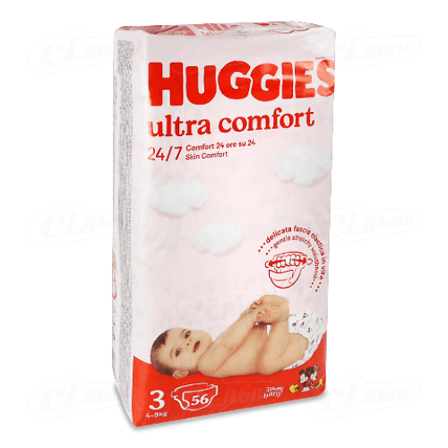 Підгузники Huggies Ultra Comfort 3 4-9кг 56шт