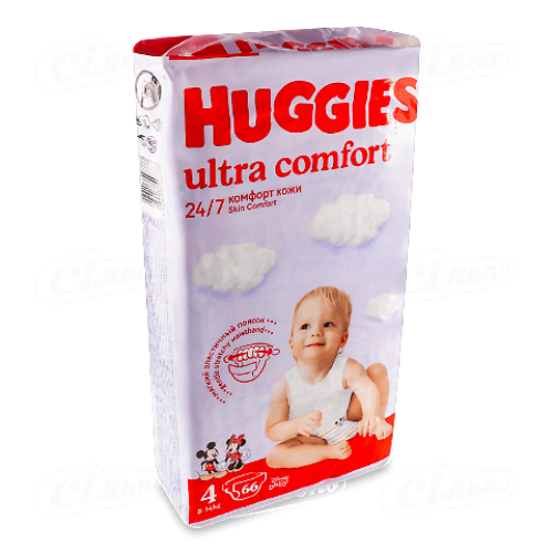 Підгузки Huggies Ultra Comfort 4 (8-14 кг), 66шт
