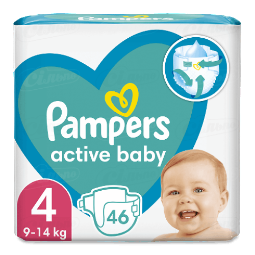 Підгузники Pampers Active Baby Maxi 9-14кг 46шт