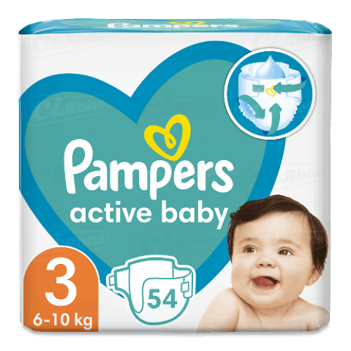 Підгузки Pampers Active Baby Midi (6-10 кг), 54шт