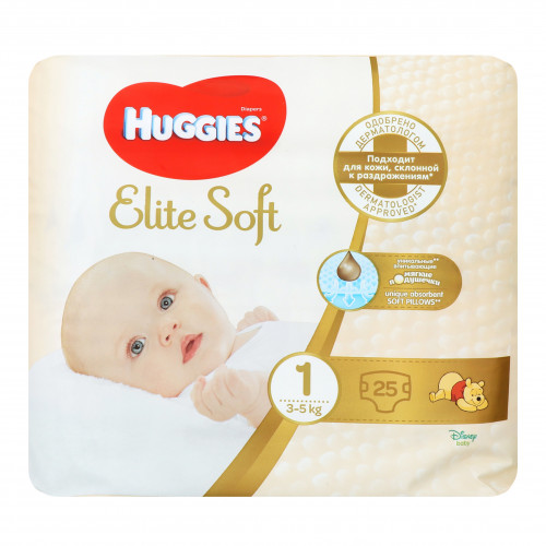 Підгузники Huggies Elite Soft 1 3-5кг 25шт