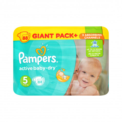Підгузники дитячі Pampers Active Baby-Dry Junior 11-18 кг Мала Мега Упаковка 87