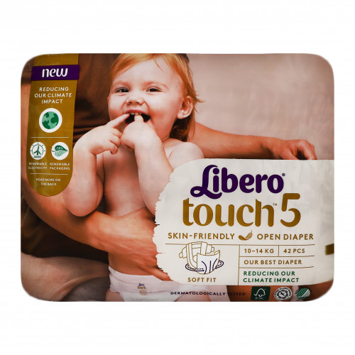 Підгузники Libero Touch 5 для дітей 10-14кг 42шт