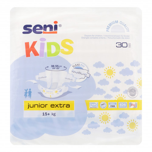 Підгузники для дітей 15кг+ Junior extra Seni Kids 30шт