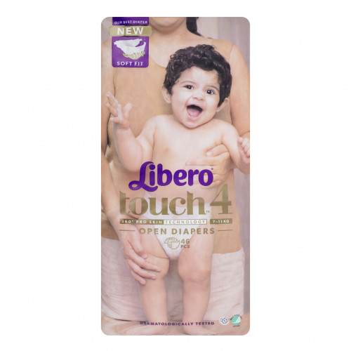 Підгузники Libero Touch 4 для дітей 7-11кг 46шт