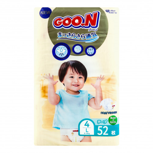 Підгузки Goo.N Premium Soft 9-14кг 4/L 52шт