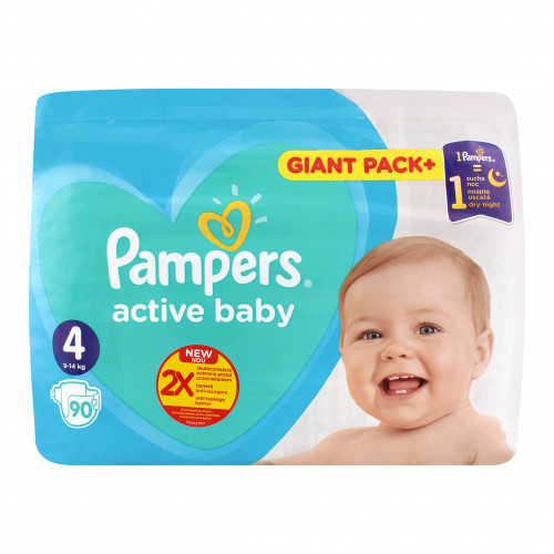 Підгузники для дітей 9-14кг Active Baby Pampers 90шт