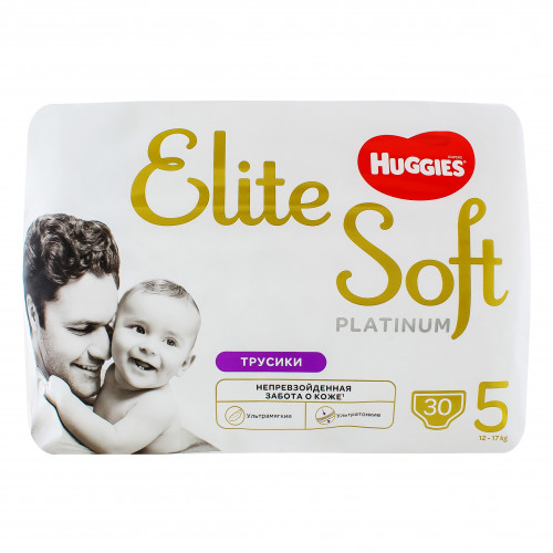 Підгузники-трусики для дітей 12-17кг Platinum Elite Soft Huggies 30шт