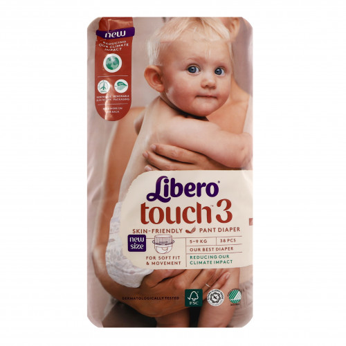 Підгузники-трусики для дітей 5-9кг 3 Touch Libero 38шт
